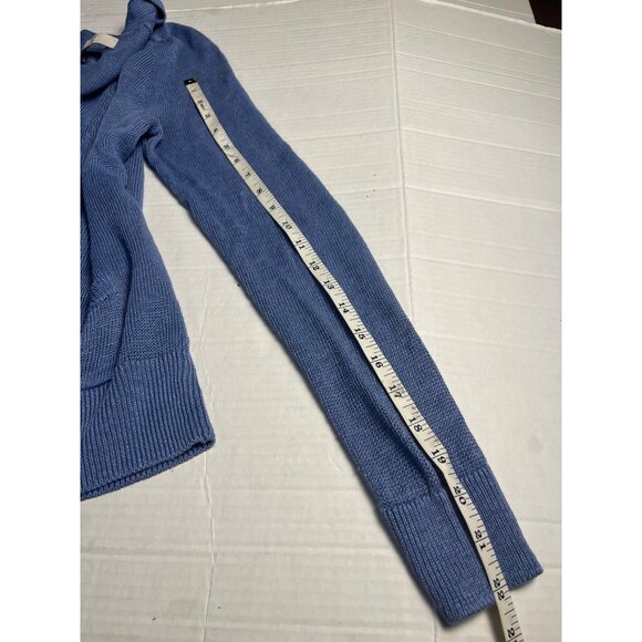 Loft purple/Blue 100% Linen Cardigan Sweater With Buttons & Pockets M womens - Picture 10 of 10